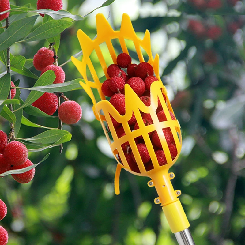 2/1Pcs Garden Fruit Picker Convenient Apple Fruit Picking Basket Head Peach Catcher Garden Tools