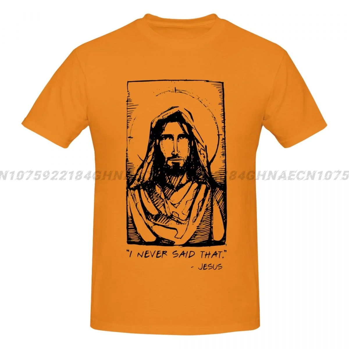 Quote I Never Said That Jesus T Shirt Men Fashion Casual Short Sleeve T-shirt Aesthetic Vintage Oversized T-shirts Streetwear