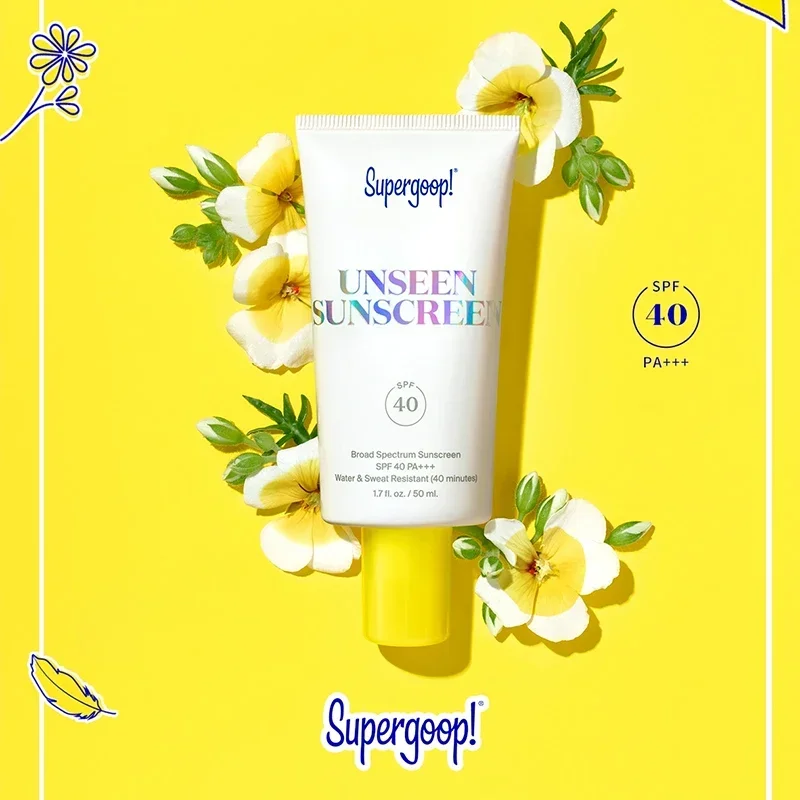 50ml Supergoop Unseen Sunscreen Broad Spectrum Glowscreen Body Sunscreen SPF40 UV Protector Face Primer Base Cosmetic