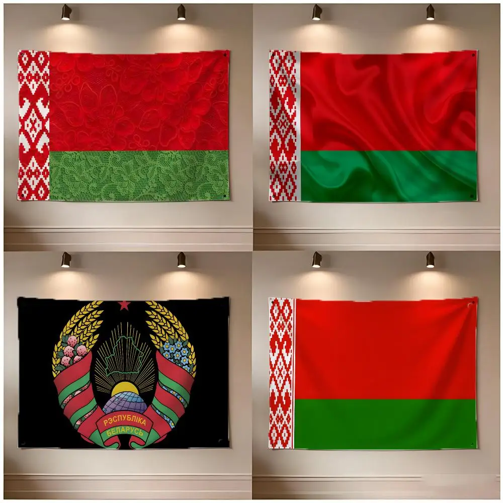 Country Nation Belarus Flags Borderless Four Ring Ornament Indoor Outdoor Decoration Quick Hang Install