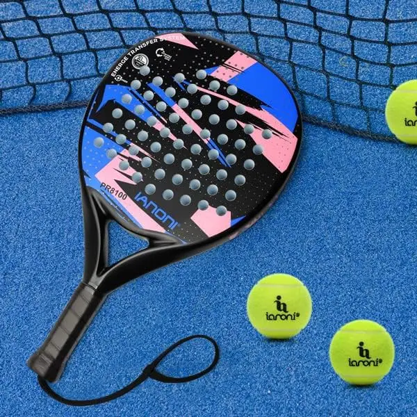 Superficie in fibra di carbonio con racchette da tennis da padel con nucleo in schiuma flessibile con memoria EVA