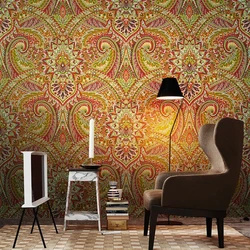 American Vintage Big Flower Blue Red Wall Papers Home Decor Living Room Bedroom Exotic Ethnic Wallpaper Roll Mural Papel Pintado