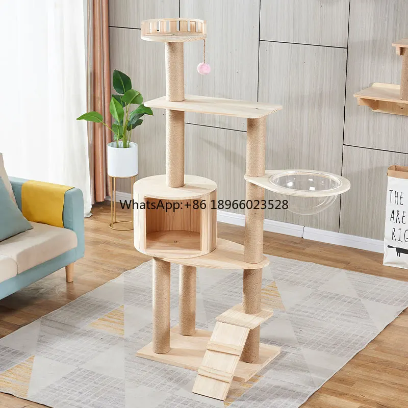 

Tower Condo Cat Play Furniture House Wooden Cat Tree Tree For Big Cats