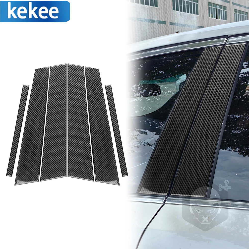עבור bmw 5 סדרה G30 16-22 סיבי פחמן אוטומטי חלון ב-עמודים דקורטיביים מדבקה עמודי דלת פוסט לקצץ אביזרי רכב חיצוניים