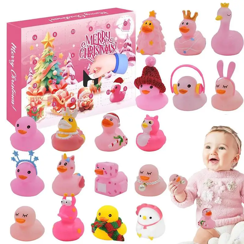 

Rubber Duck Advent Calendar 24 Days Countdown Calendar Toys For Kids Boys Girls Sturdy Material 2024 Christmas Rubber Duck Set