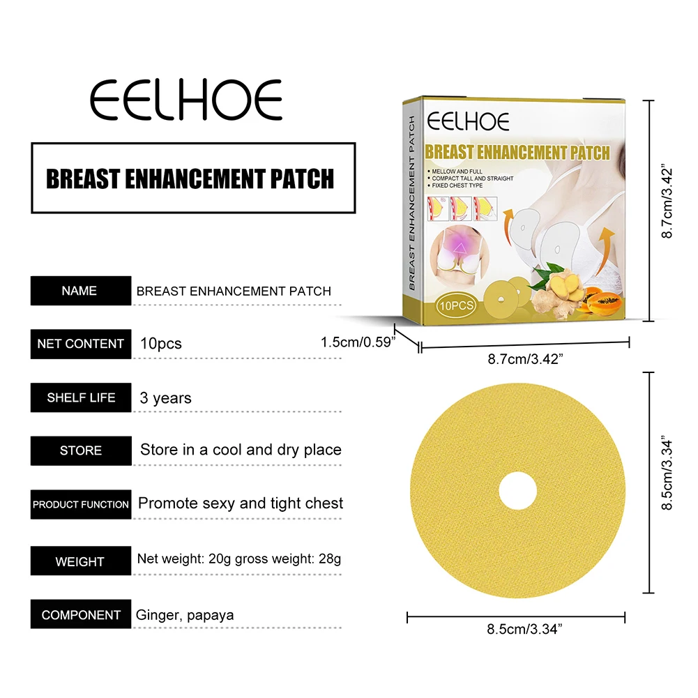 10pcs Breast Enhancement Patch Plant Ingredients Breast Chest Enhancer Breast Lifting Firming Breast Enhancers Pads Ginger Sexy