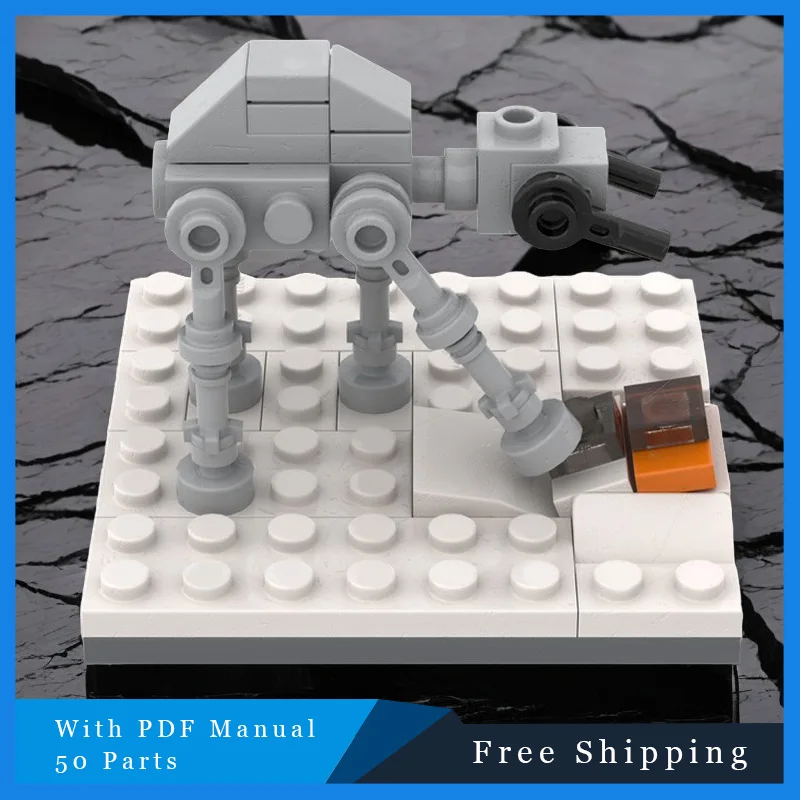 

50 шт. MOC Star Battle Series, мини-серая боевая машина, строительные блоки, модель для взрослых и детей, сделай сам, сборка, дисплей, игрушка, праздничные подарки