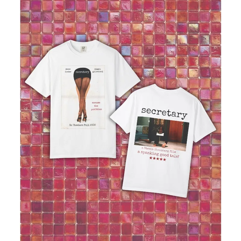 Secretary Movie T-shirt | 2000s Movie Pattern T-shirt | Y2K Men's T-shirt Four Seasons New Style Unisex Casual T-shirt