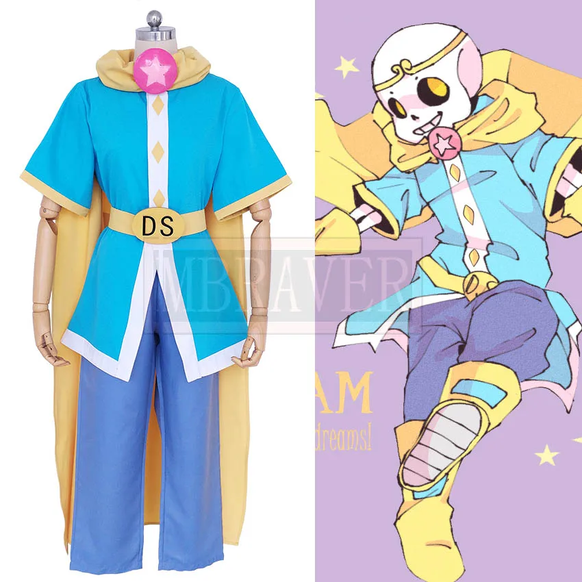 

Undertale AU Dream Sans Include Gloves Halloween Cosplay Costume Uniform Party Christmas Outfit Customize Any Size