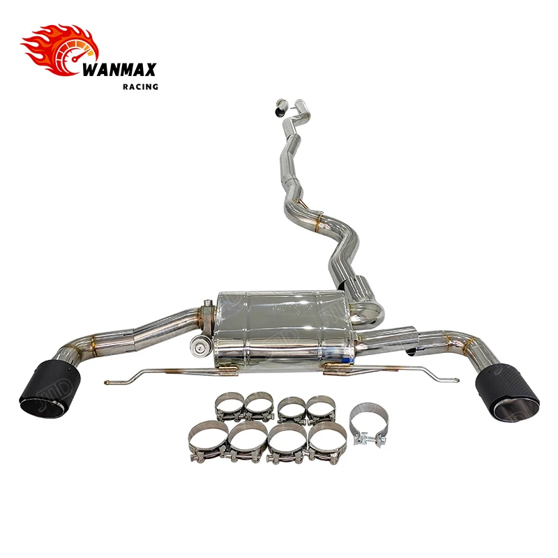 Performance Exhaust System for  G20 330 304 Stainless Steel Construction, Valved Muffler with Remote Control