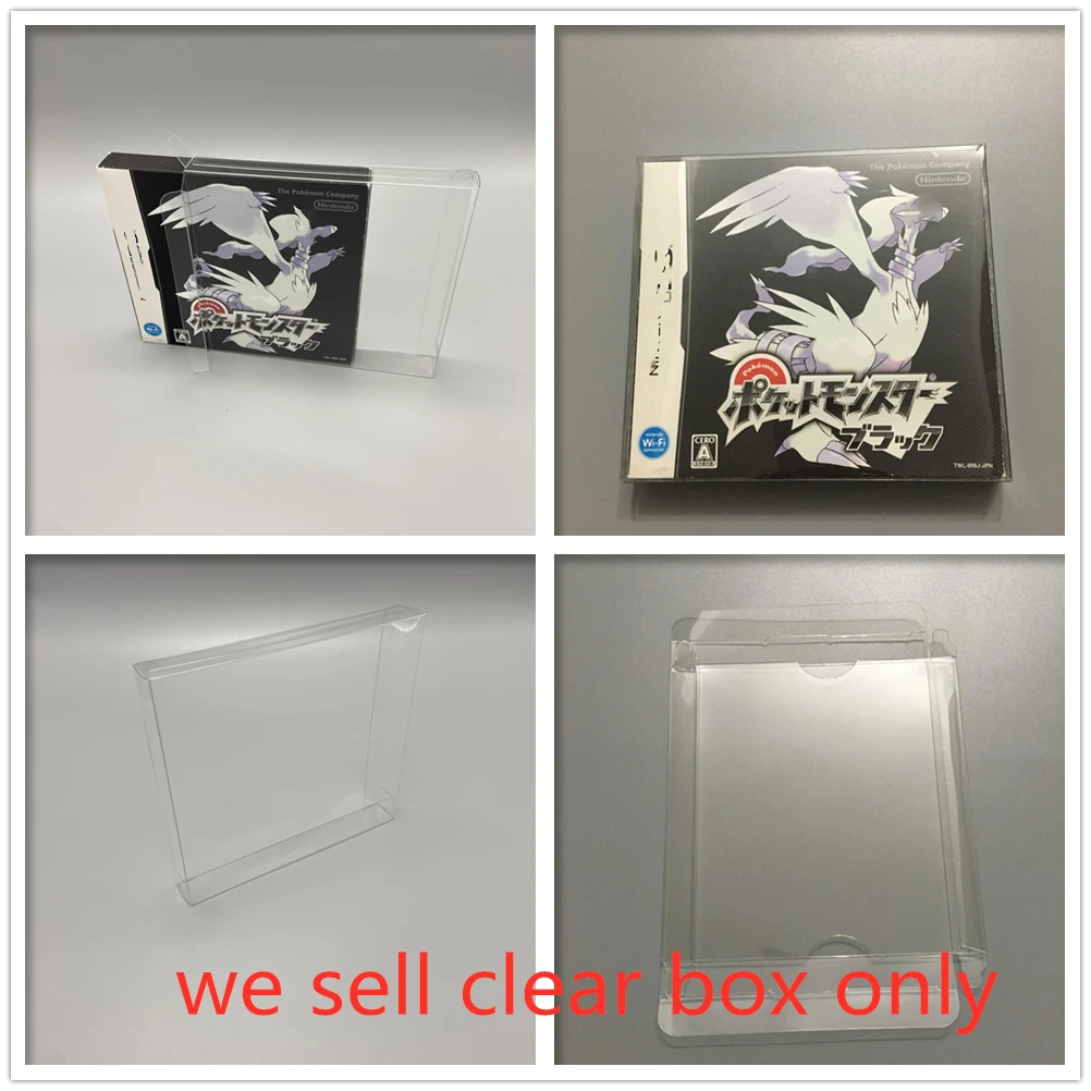 PET Box Protector For The Pokémon Compan Transparent Collect Boxes For Nintendo DS NDS Game Shell Clear Display Case For JPN US