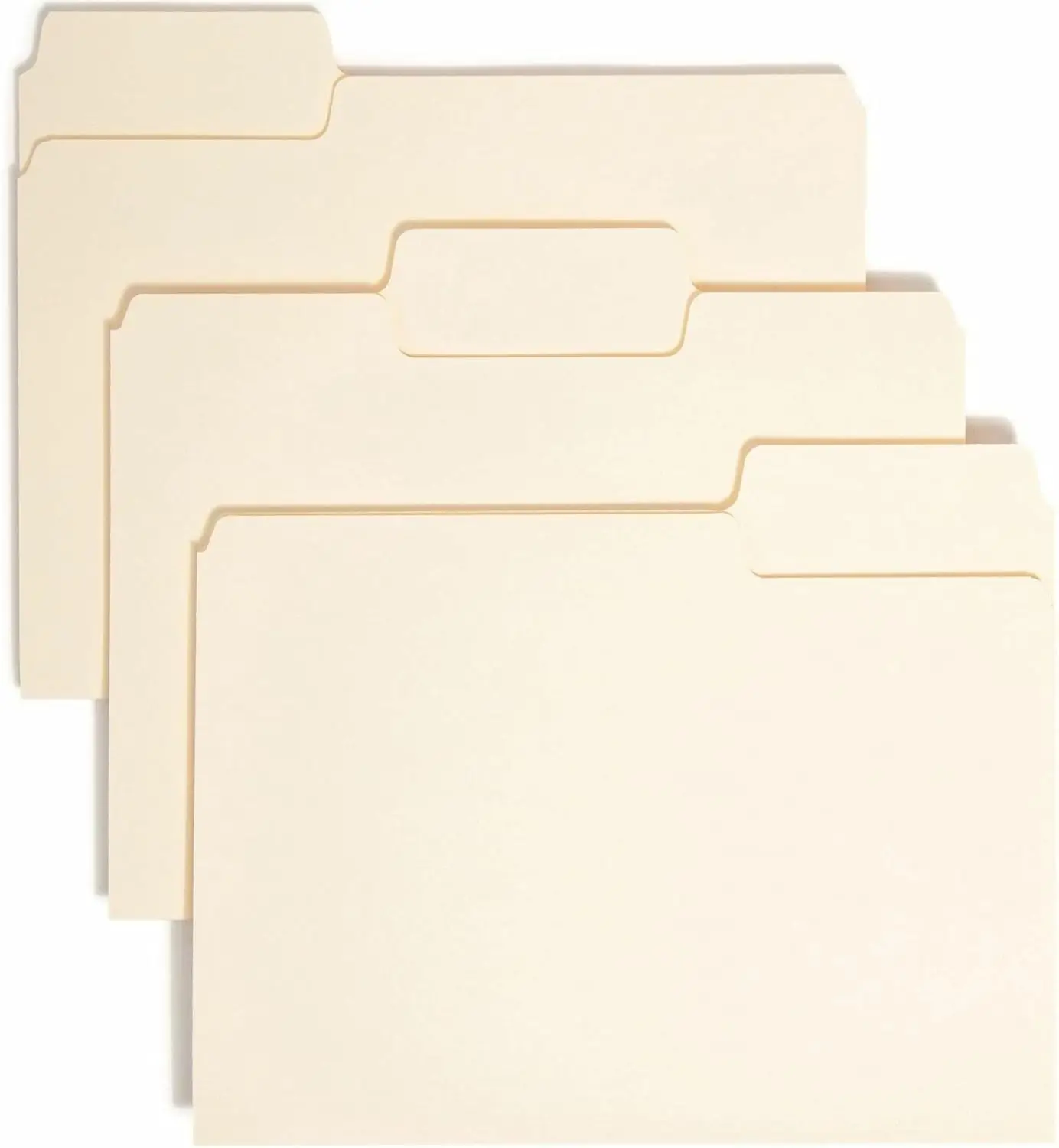 

Oversized 1/3-Cut Tab File Folders, Letter Size Manila, 100 Per Box for Office Organization