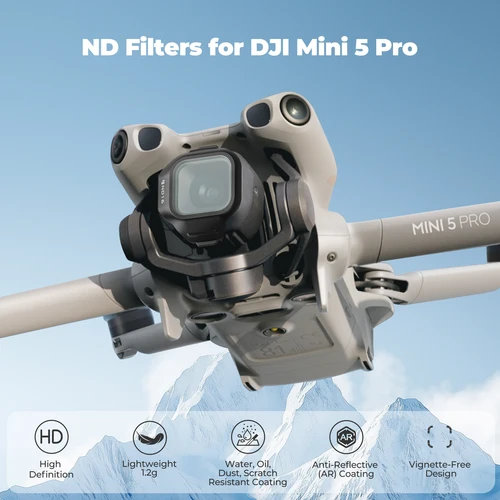 Imagen 2 del producto Freewell Drones todo el día paquete de 6 filtros ND incluyen filtro ND16/ND32/ND64/ND256/ND512/ND1000 para accesorios de cámara de Dron DJI Mini 5 Pro