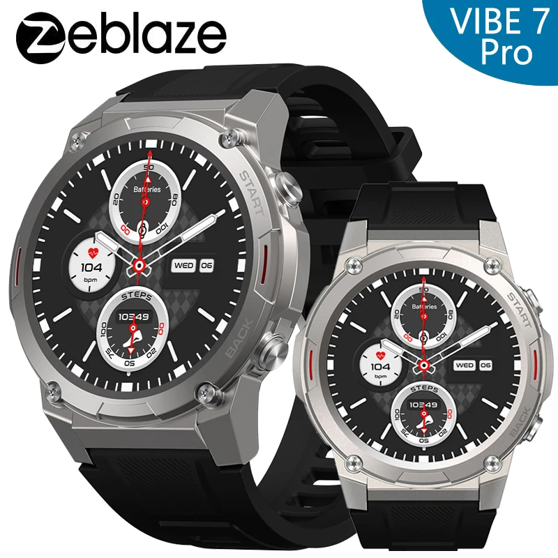 

Zeblaze Vibe 7 Pro Smart Watch 1.43'' Always-on AMOLED Display Voice Calling Military-Grade Toughness Smartwatch 3ATM Waterproof