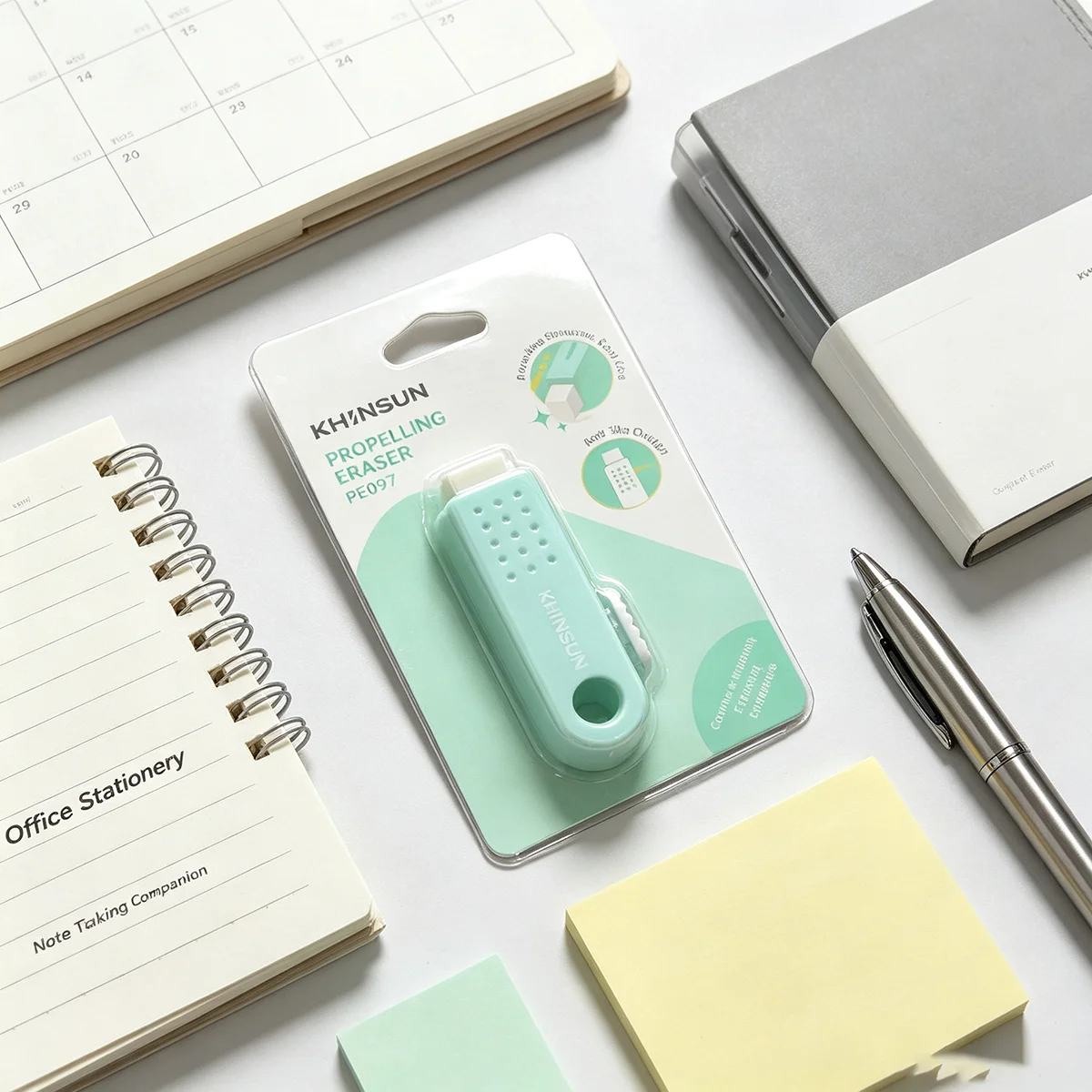 Macaron Pastel Color Retractable Propelling Eraser With Anti?Slip Dot Texture, Replaceable Refill & Portable Hanging Hole, Clean