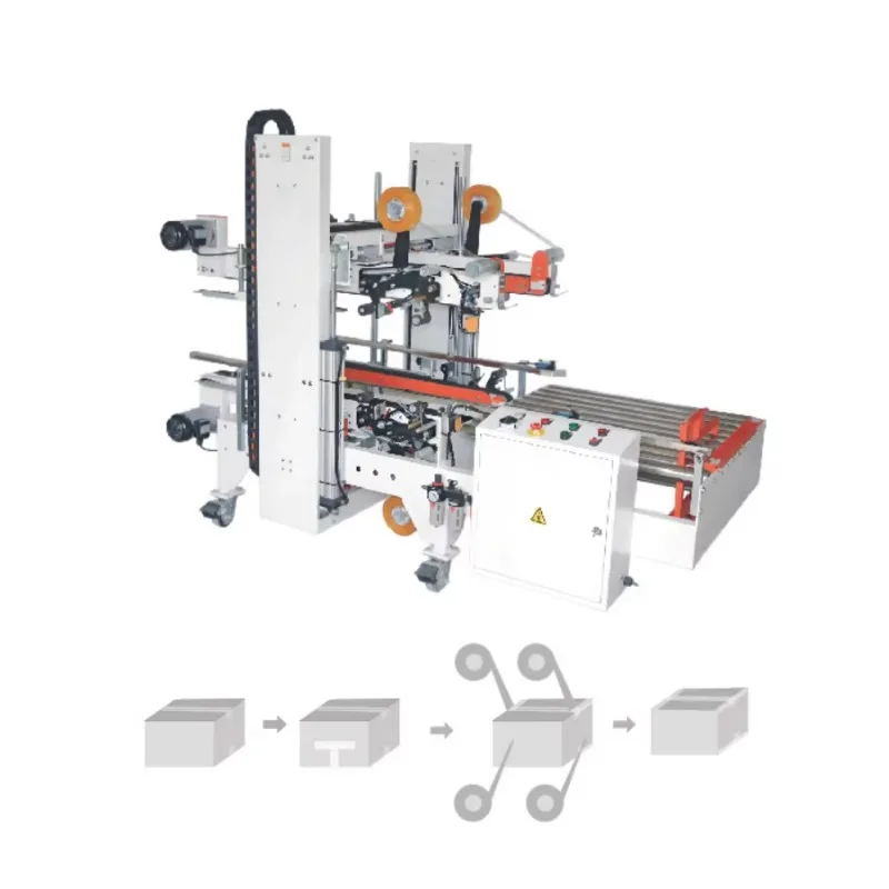 Custom Fully Automatic Carton Edge Sealer Four Corner Edges Sealing Machine High Efficiency Packaging Equipment
