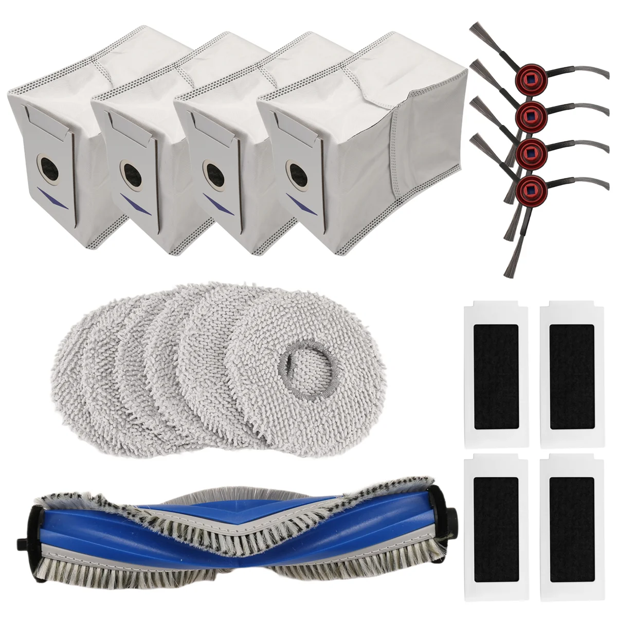 【B25B】Accessories for ECOVACS DEEBOT T30 Pro Omni / T30 Omni Robot Vacuum Cleaner, Main Brush, Dust Bags,Cloths, Filters view 2
