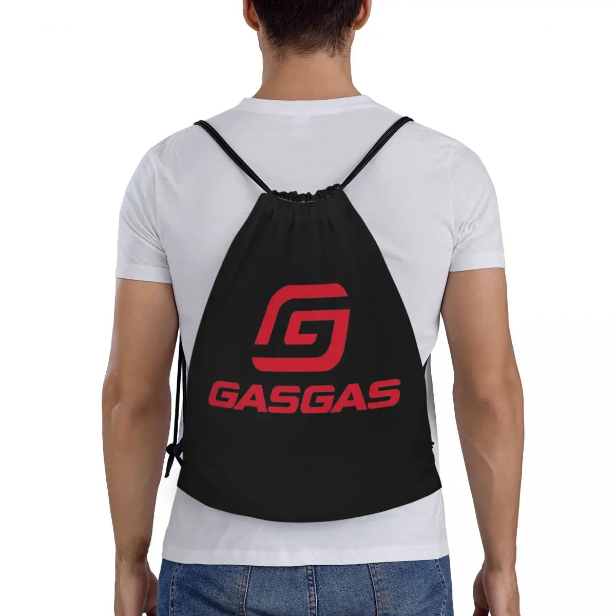 

Gasgas Plaid Logo Backpacks Fashion Portable Drawstring Bags Storage Bag Book Bags For Travel School