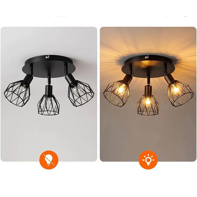 Lampa sufitowa do sypialni, gabinet, minimalistyczny salon w amerykańskim stylu industrialnym, przedpokój, przedpokój, lampa sufitowa do korytarza