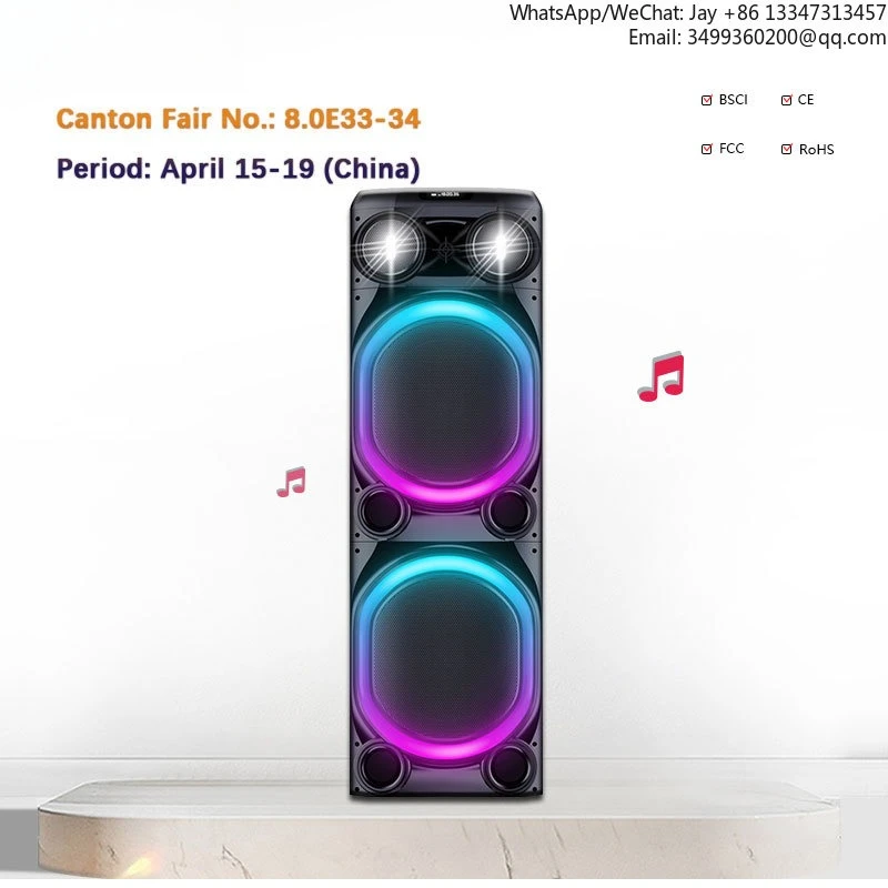 

Outdoor Pa 12 Inch Sounds Bluetooth Speaker Karaoke Home Theatre System Dj TWS Wooden Speakers