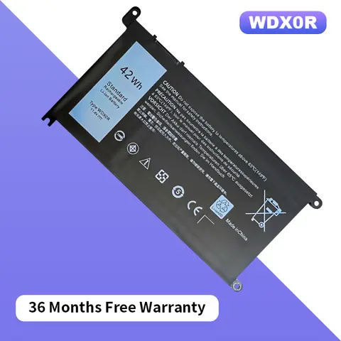 WDX0R Laptop Battery For DELL Inspiron 13 5368 5378 14 7460 7472 15 7560 5538 5567 5568 P61F 5468 P61F 36 Months Free Warranty