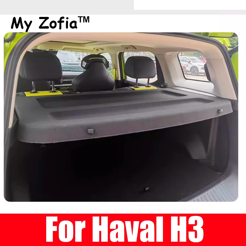 For Great Wall HAVAL H3 2024 2025 Car Rear Trunk Curtain Cover Rear Rack Partition Shelter Canvas Storage Decoration Accessories