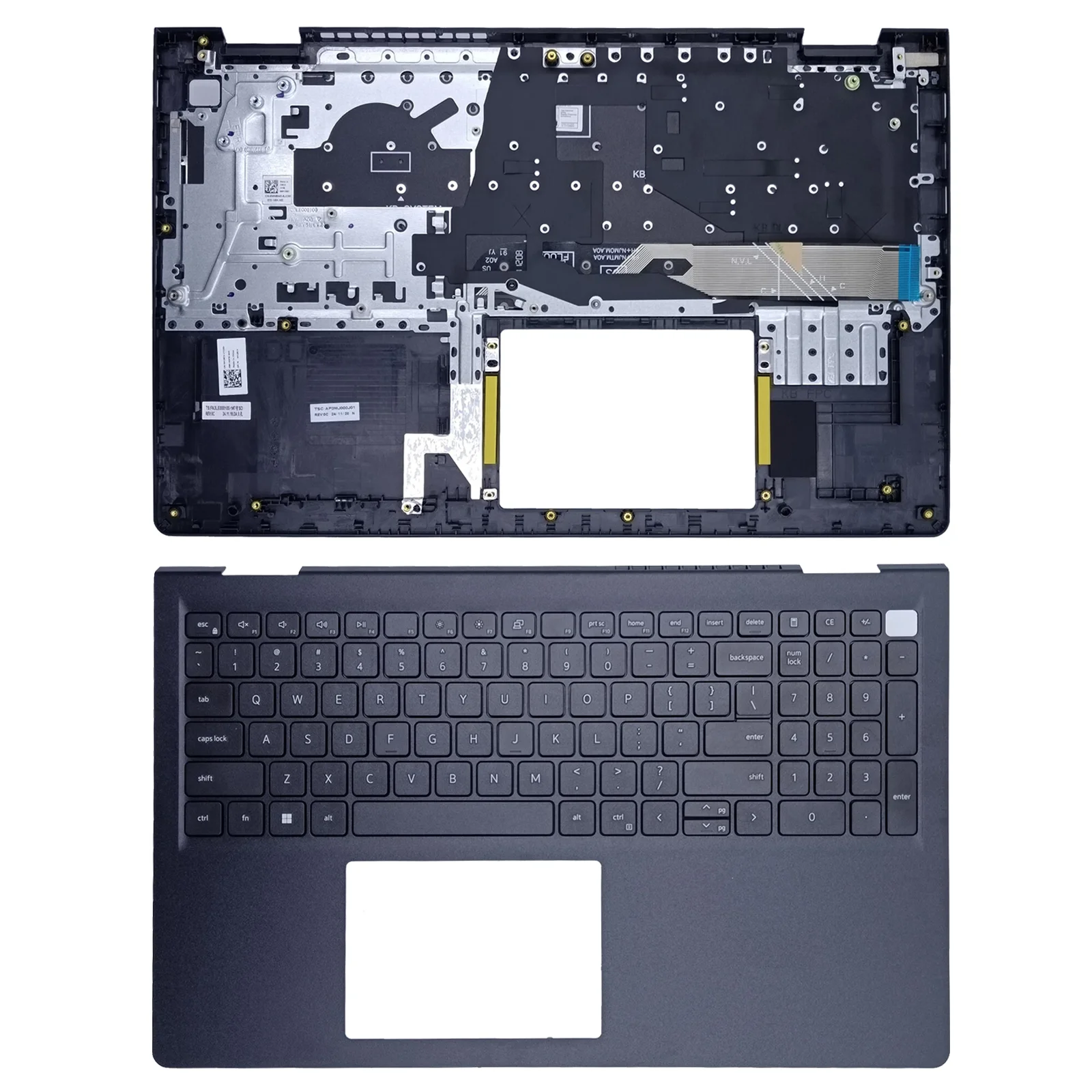 

0418CV 418CV Верхний корпус (палмрест) для ноутбуков Dell Inspiron 3510 3511 3515 3520 3521 3525 с клавиатурой без подсветки