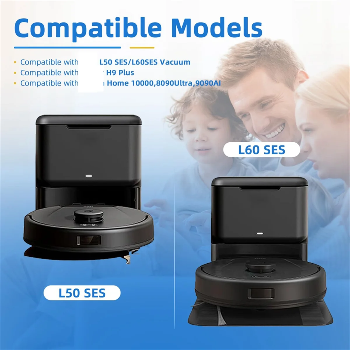 AT17 12 упаковок мешков для пыли для пылесоса Eufy L50 SES L60 SES, самоопорожняющаяся док-станция, для Conga Home 1000, 8090 Ultra, 9090AI