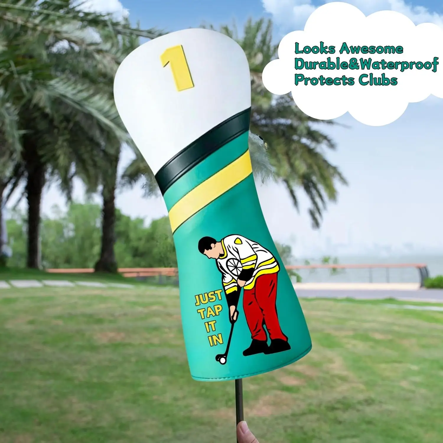 Golf Headcovers Happy Gilmore Golf Club Head Covers for Drivers，Premium Gilmore Head Covers for Father‘s Dad Gift image 2