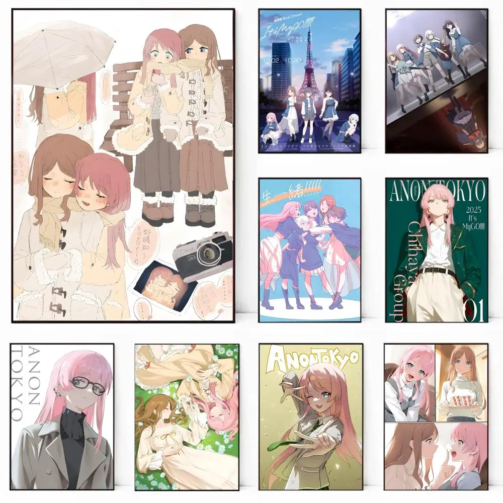 حلم الفرقة الكرتون بانج! إنه MyGO! !-ملصق الموسيقى غطاء وسادة مضاد للغبار بسحاب غير مرئي حريري قصير من القطيفة غطاء وسادة أريكة #1