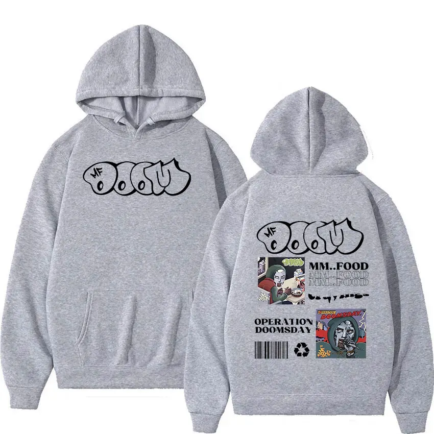 Rapper Mf Doom MM FOOD Doomsdaynew Album Hoodie Men's Hip Hop Retro Gothic Pullover Sweatshirt Fashion Clothing Oversized Hooded