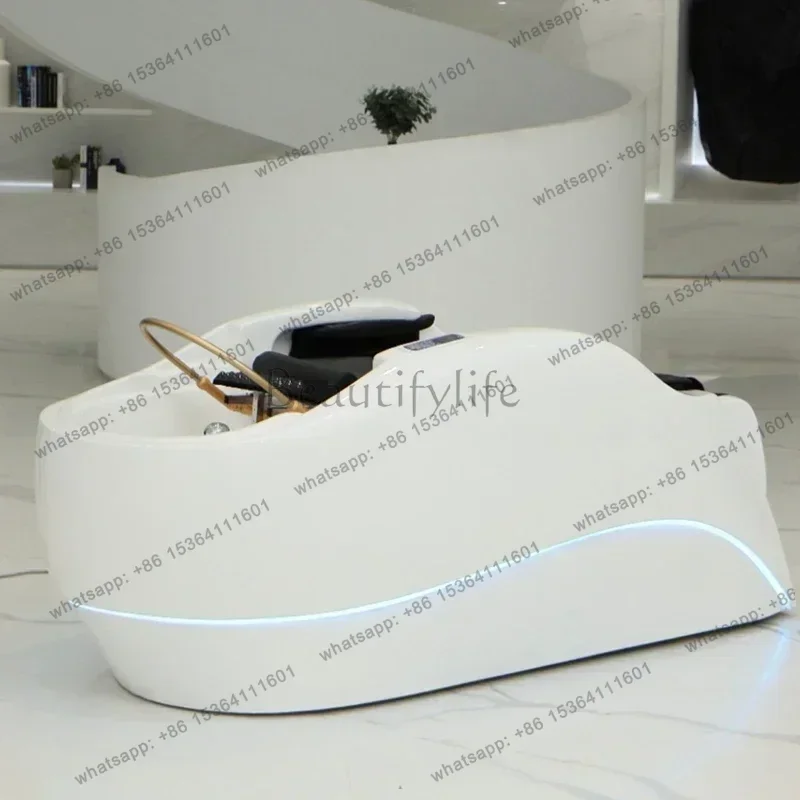 LSSmart Electric Massage Shampoo Chairs Water Cycle Ergonomics Shampoo Bed Barber Shop Hair Salon Furniture Silla De Champu FYS