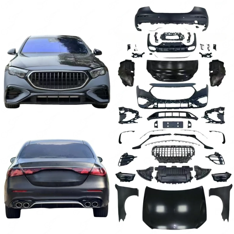 High Quality E53 W214 Style Body Kit With Grille Bumper For E Class W213 2016-2023 Facelift Upgrade Parts