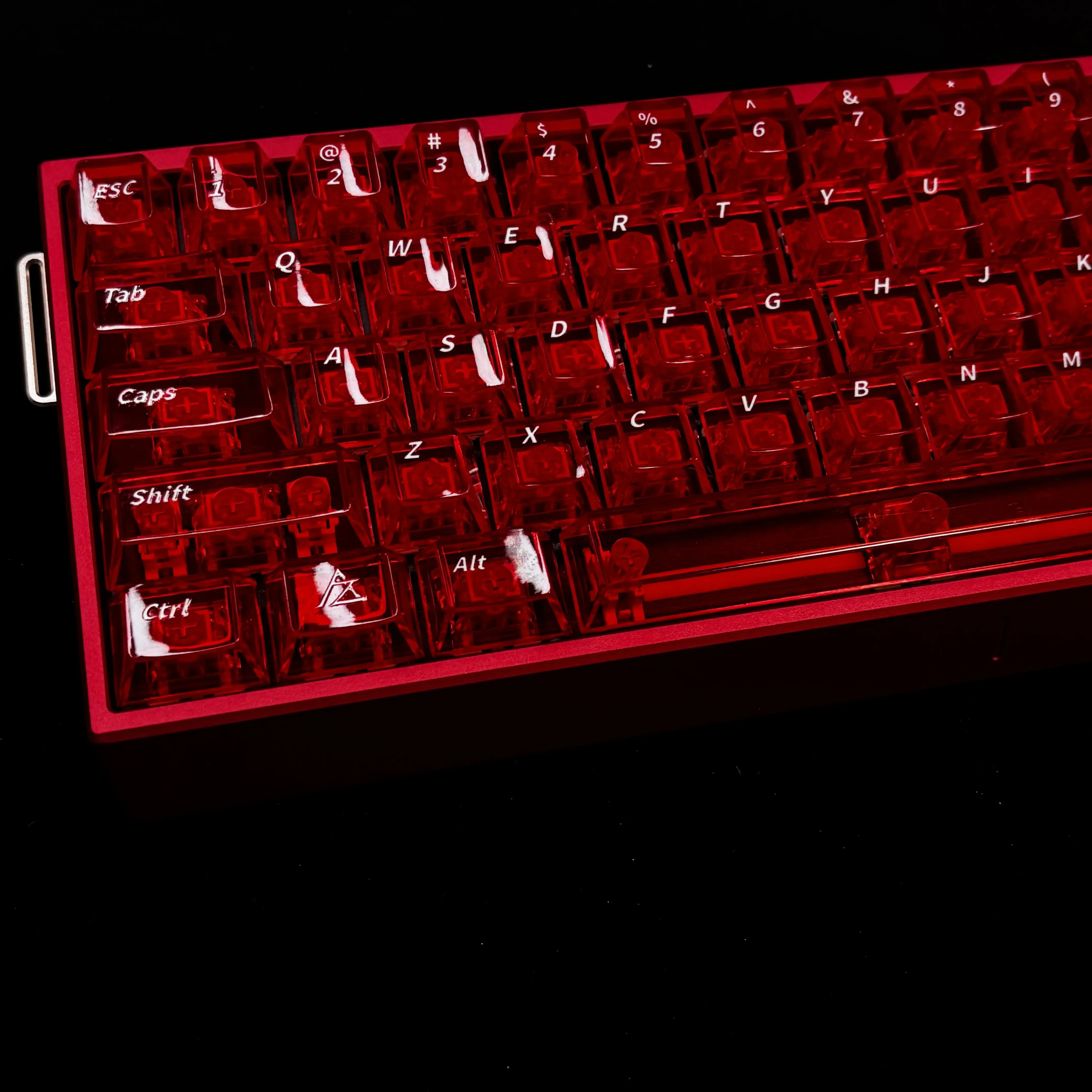 

[Special Adjustment Ice Crystal Transparency] Cinnabar Printing PC Original Keycap Maicong ace68ace68wooting little bee