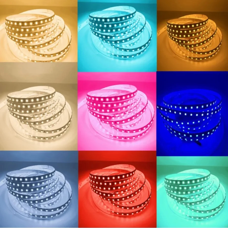 Color AC220V SMD2835 LED Light Strip 120LEDs/m 0.5-20M High Bright Cabinet Home Room Staircase Corridor Living Room Decor Lamp
