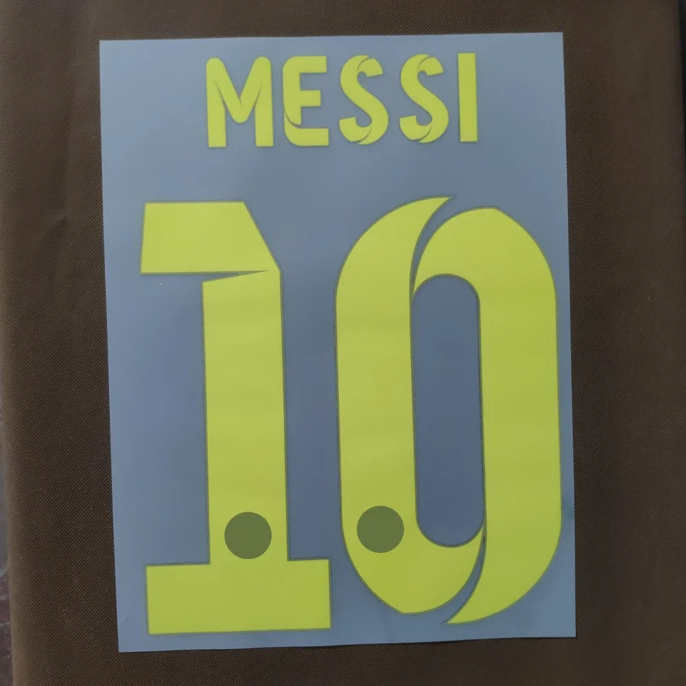 Super A Retro 2012 2013 2014 messi10 NEYMARs JR xavi A.INIESTA Barce number font print, Hot stamping patches badges