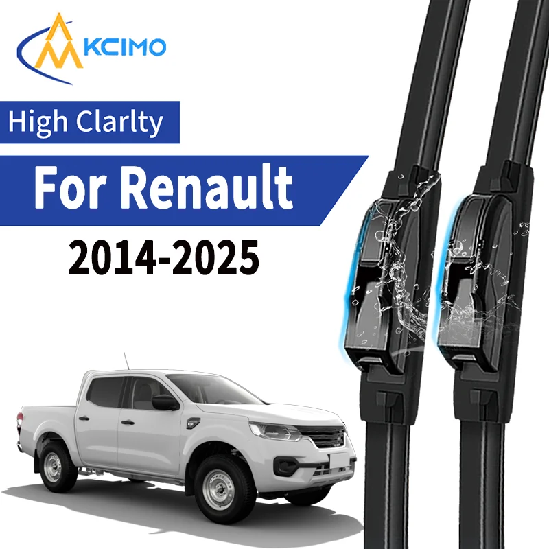 

2pcs Durable Silent Windscreen Wipers for Renault Alaskan 2014-2025 Rubber Wiper Blades Quiet All-Weather Car Accessories