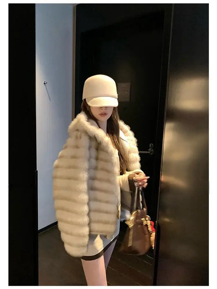 Fur and fur integrated environmentally friendly fur coat, winter new mink fur coat, women's mink fur short style, high-end hoode