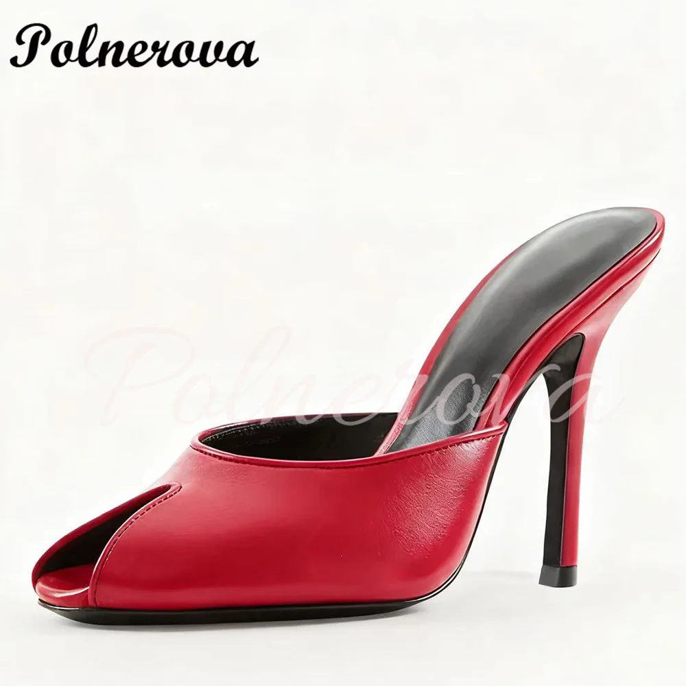 รองเท้าส้นเข็มแบบสวม สไตล์มูลส์ สำหรับผู้หญิง รองเท้าแตะหัวมน สวมใส่สบาย เหมาะสำหรับงานปาร์ตี้ รองเท้าผู้หญิงสำหรับฤดูร้อน