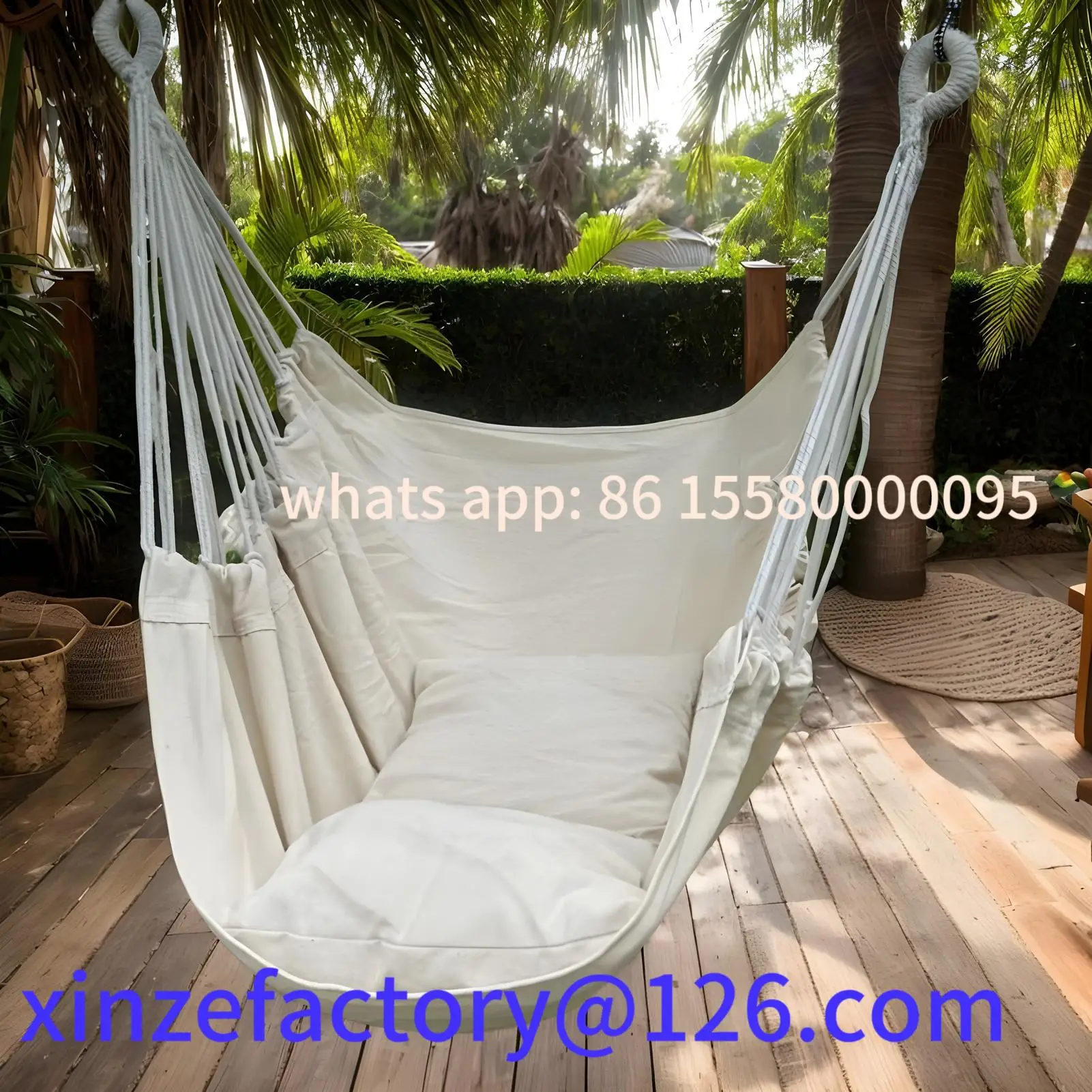 

Customizable Hammock Furniture Tree Swing Chair Max 150kg Weight Capacity Patio Furniture Seat for Indoor Outside