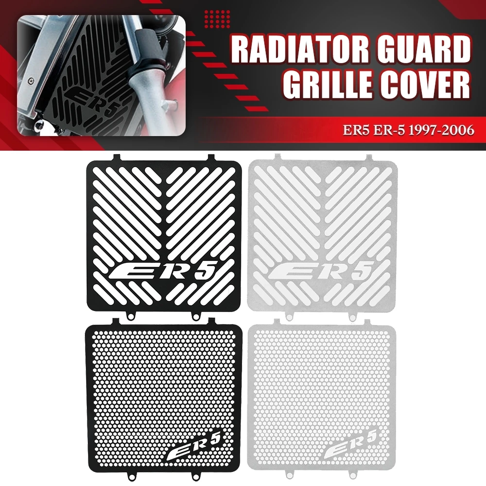 FOR Kawasaki ER-5 ER5 1997 1998 1999 2000 2001 2002 2003 2004 2005 2006 Motorcycle Radiator Grille Guard Cover Mesh Protection