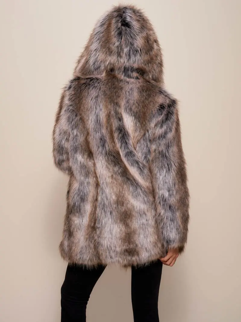 Vintage Bruine Winter Dames Nertsenbont Jas Bont Trin Kap Nepbontjas Voor Dame Pluizige Veelzijdige Vrouwelijke Kunstmatige Bontjas