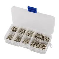 800pcs M2 Stainless Steel Screw Kit Phillips Self-Tapping Wood Thread Screws with Lock Nuts Assorted