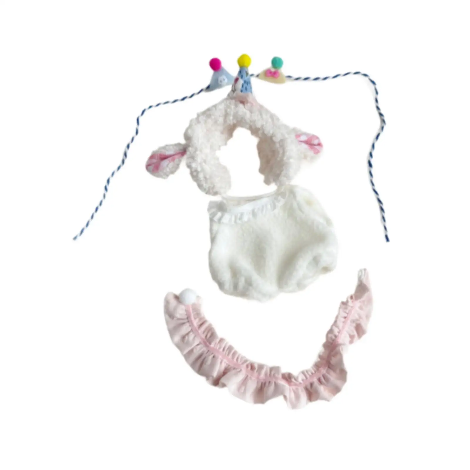 Plush Figure Bodysuit Clothes suits Educational Clothing Fashion for Little Girls DIY Dress up Costumes for 5.91inch Doll