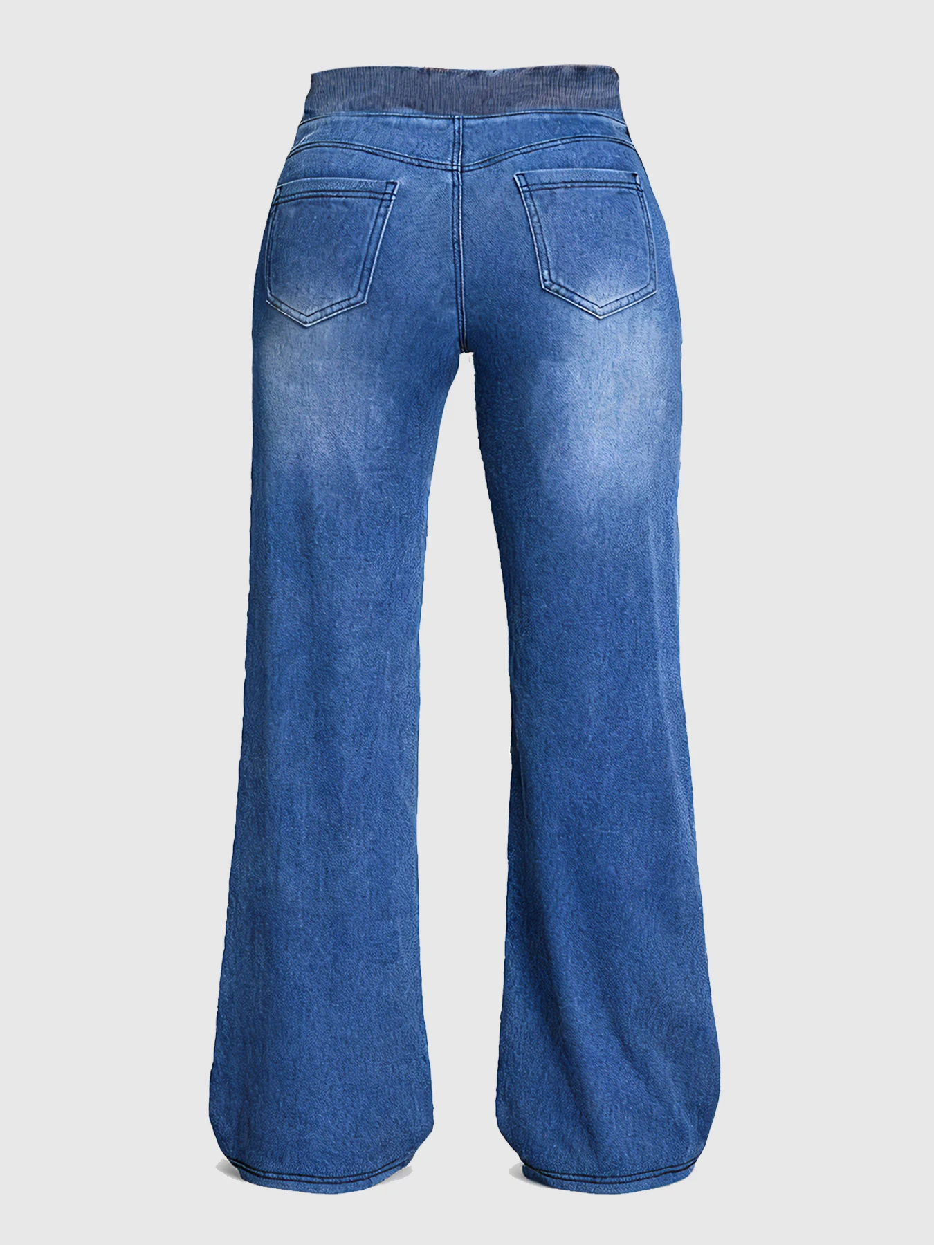 plus Size Women's Loose Straight Leg Jeans Casual Comfortable Daily High Waist Elastic Denim Pants view 5