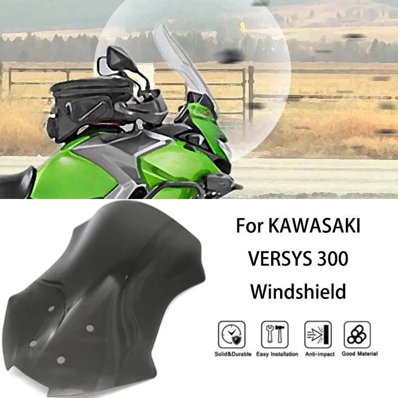 MTKRACING For KAWASAKI VERSYS 300 2014-2021 Motorcycle fairing windshield front windshield sun visor