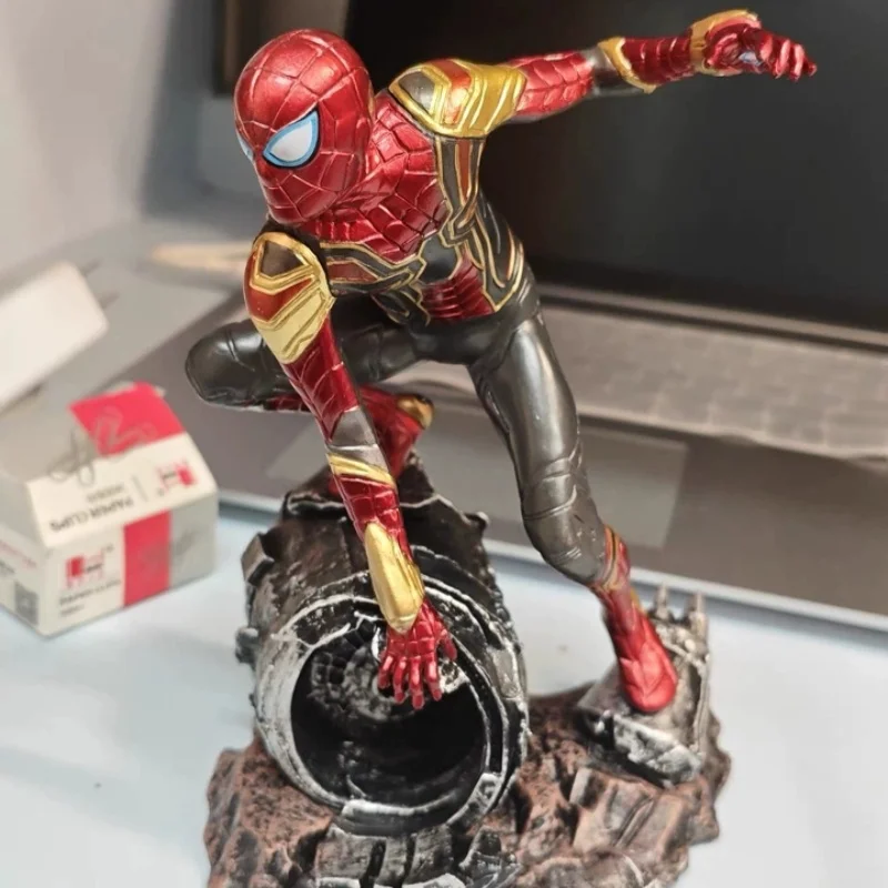 marvel-iron-spider-action-figure-far-from-home-premium-model-statue-desktop-car-decoration-collectible-gift-for-adult-collectors