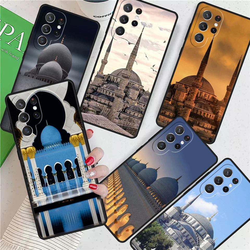 Arabic Muslim Mosque Building For Samsung Galaxy S24 Ultra S21 S22 S8 S9 S10E Note 10 20 Plus FE S23 Phone case Cover Coque