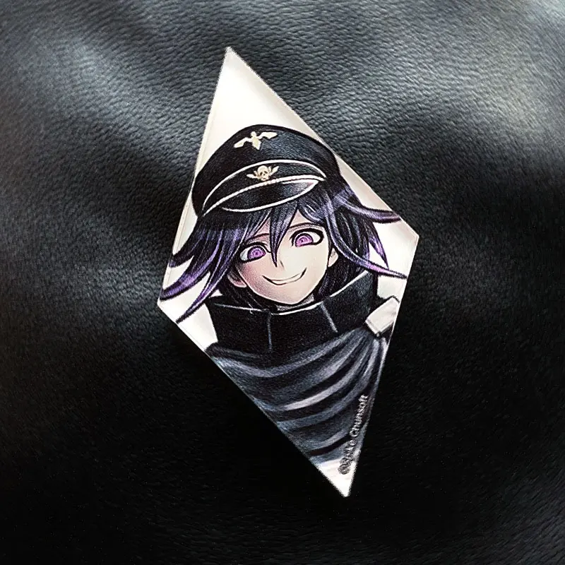 Danganronpa أنيمي Nagito Komaeda Hinata Hajime Kokichi Oma Saihara تأثيري الاكريليك شارة شعار الكرتون قلادة عيد الميلاد