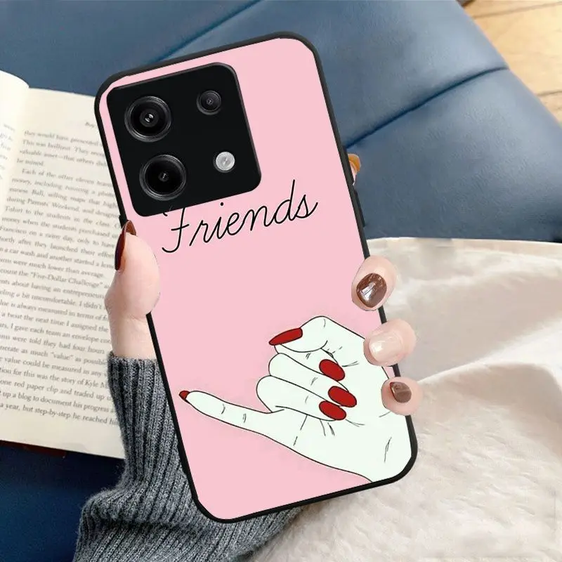 phone Cover For xiaomi Redmi Note13pro note12pro 11pro note10pro 9pro 8pro 9 8T K40 12C 10C Cases Moon Spells Makeup Best Friend